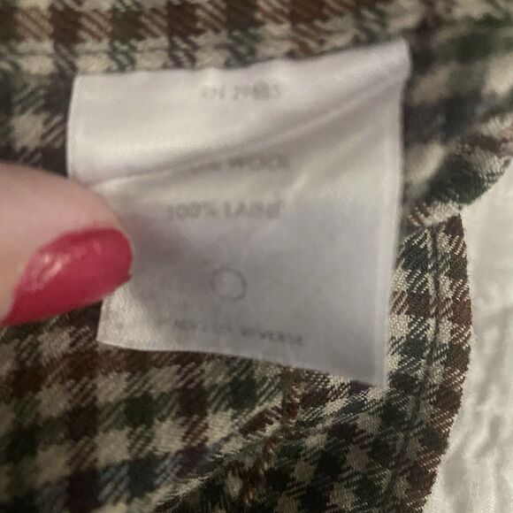 Pendleton Shirt XL Men’s Wool Houndstooth Plaid Brown Sir Button Vintage Fall - Picture 7 of 10